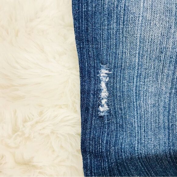 LEVI’S Girls Skinny Jeans Slim Fit Dark Wash Distressed Size 16 Slim - Picture 5 of 13